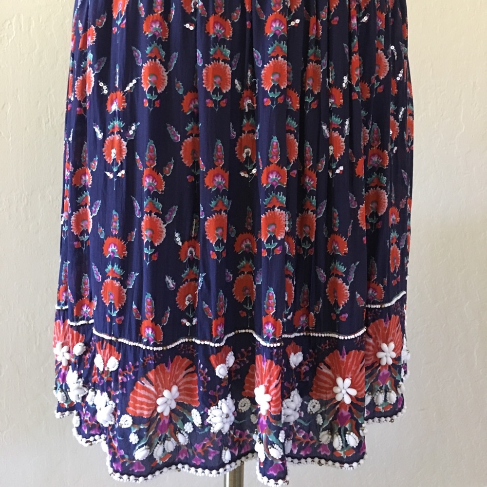 Maeve for Anthropology Shell Embellished Skirt